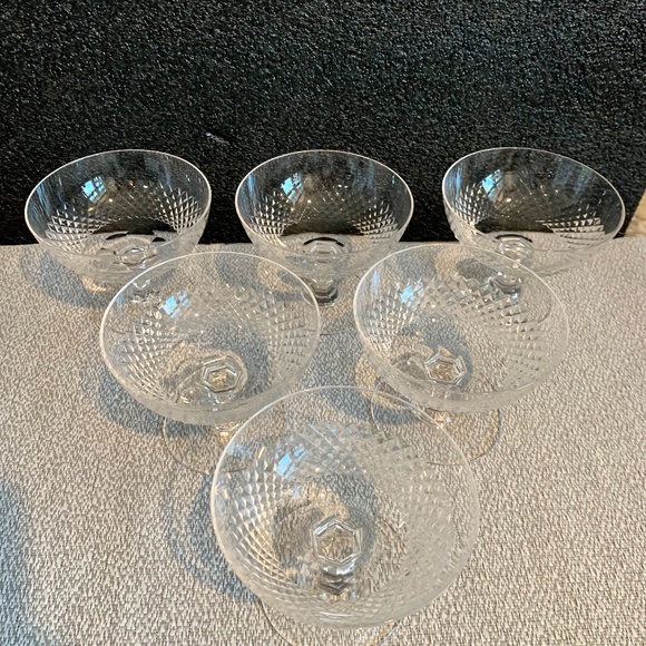 COPY - Mid-Century Modern Crystal Stemware Barware Sherbet - Set of 6 - Picture 3 of 7